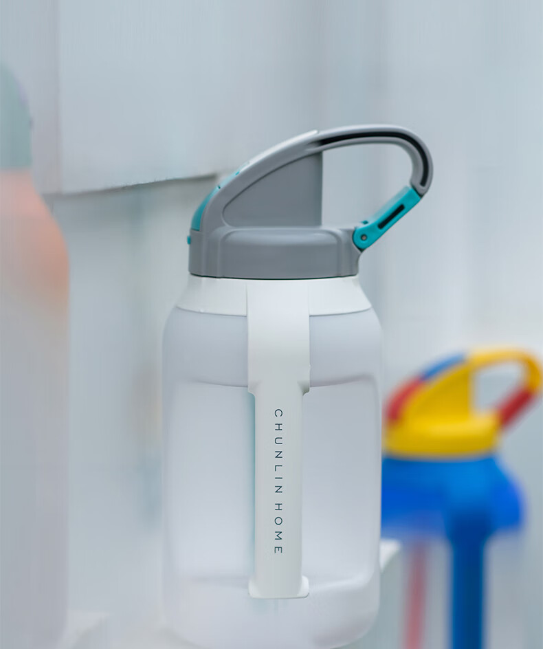 CHUNLIN HOME吨杯吨桶大容量水壶顿顿桶夏季大肚杯吨吨桶运动水壶1500ml 浅蓝色1.5L