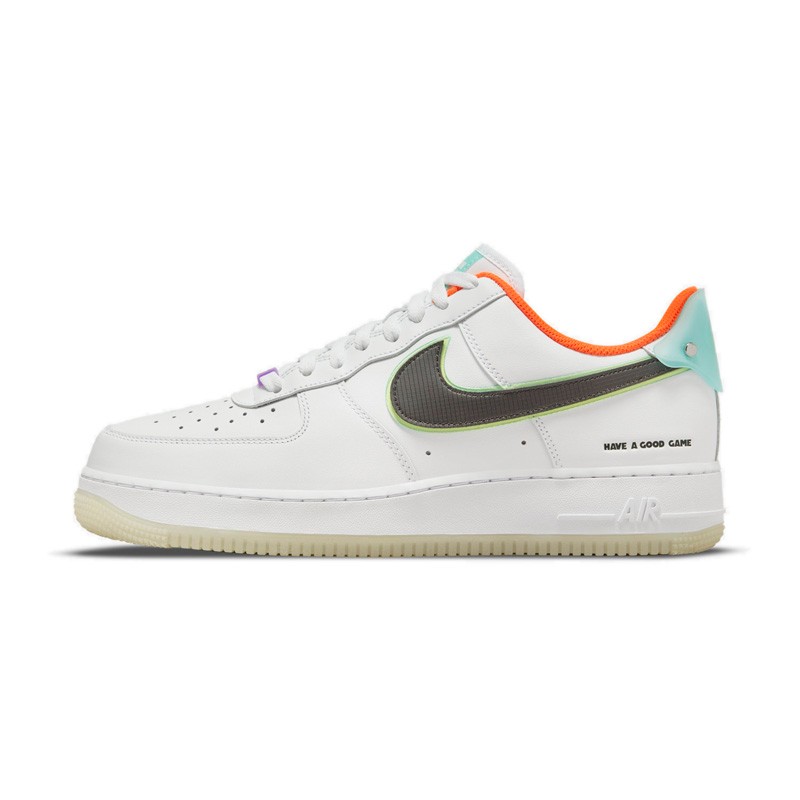 耐克nikeairforce1low空军一号白黑橙电竞休闲鞋板鞋运动鞋男鞋do