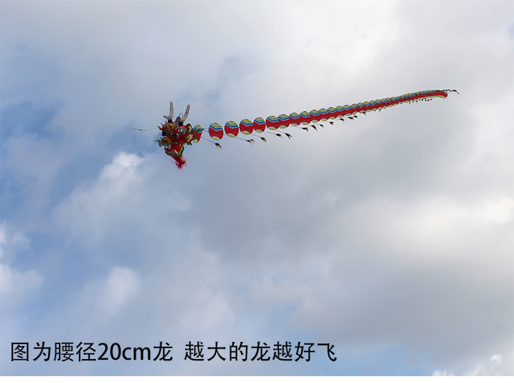 正宗潍坊龙头蜈蚣风筝高档手工手绘龙大型立体风筝可订制腰径15cm全长