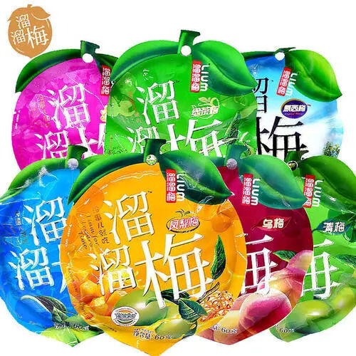溜溜梅60g独立小包装蜜饯话梅干零食溜溜梅原味60克30袋溜溜梅绿茶60