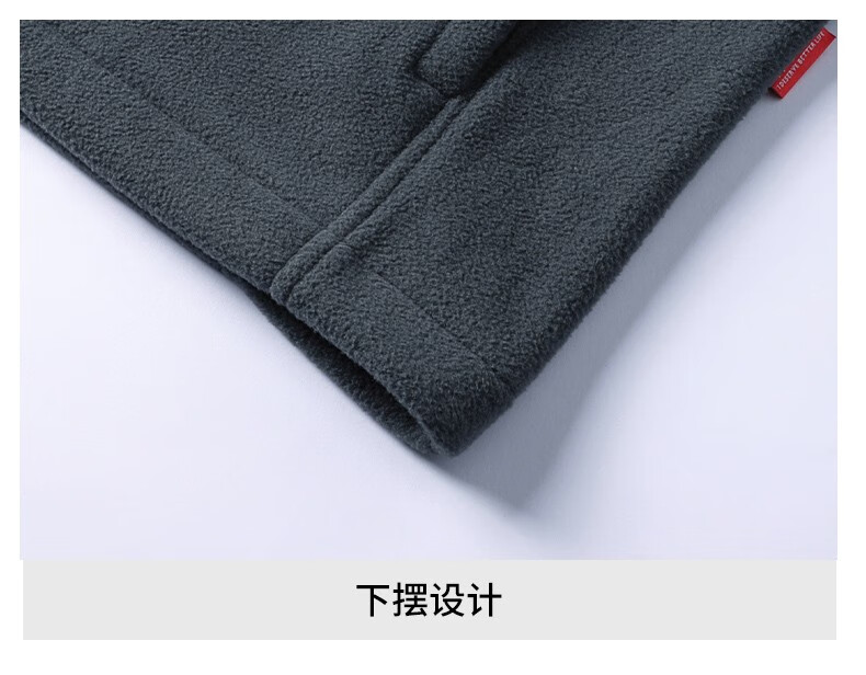 罗蒙（ROMON）【特价捡漏】夹克男秋冬款青年抓绒外套情侣装摇粒绒开衫双面绒茄克 灰色 3XL