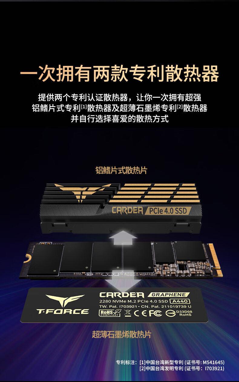 十铨（Team）黑曜女神 A440 1TB  固态硬盘 2TB M.2 PCIe SSD 黑曜女神A440 2TB SSD