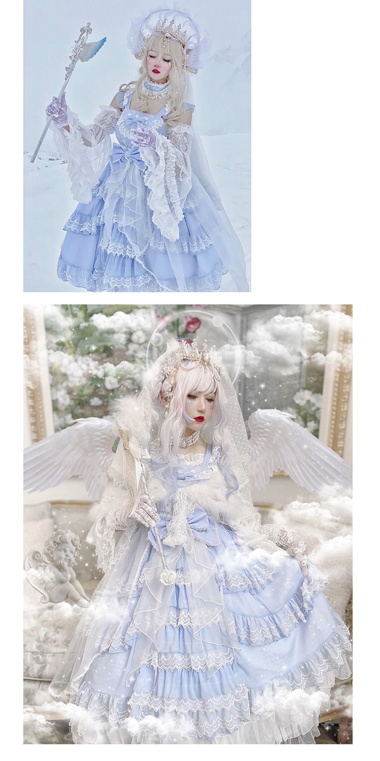 花嫁lolita天使祈祷洛丽塔洋装茶会lolita吊带裙jsk裙子裙撑l