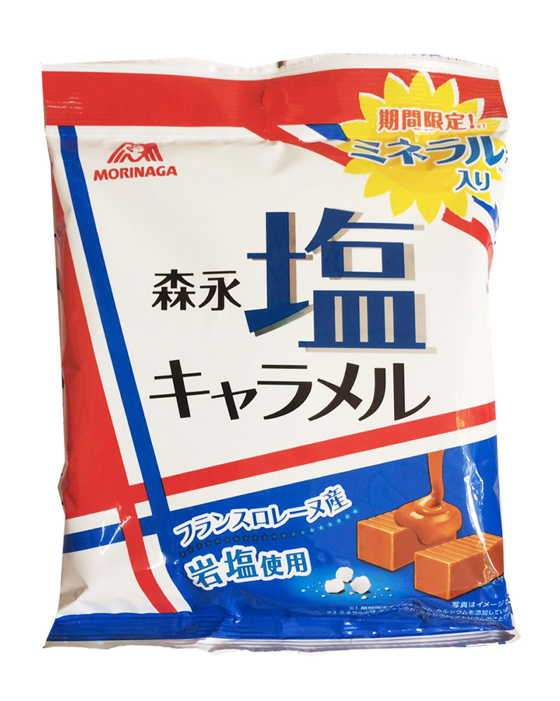 日本森永岩盐太妃糖日本进口零食森永特浓太妃糖岩盐糖海盐牛奶焦味