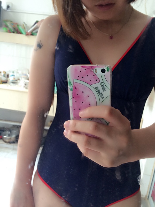 游泳衣女士三角连体修身显瘦遮肚固垫大胸透气大码泳装 【好货】 红色