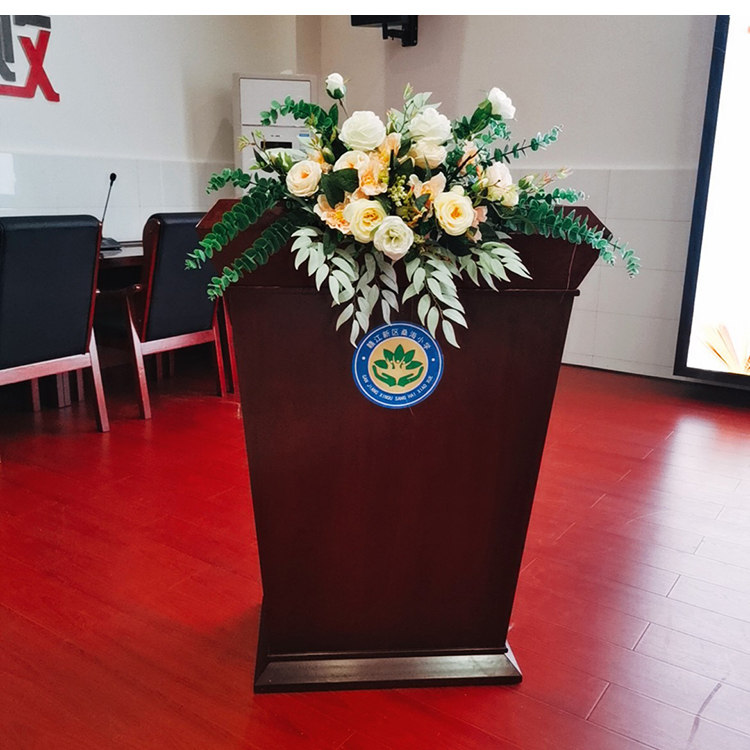 仿真会议桌花下垂花挂式演讲台花束主席台花收银接待花艺商务用花03款