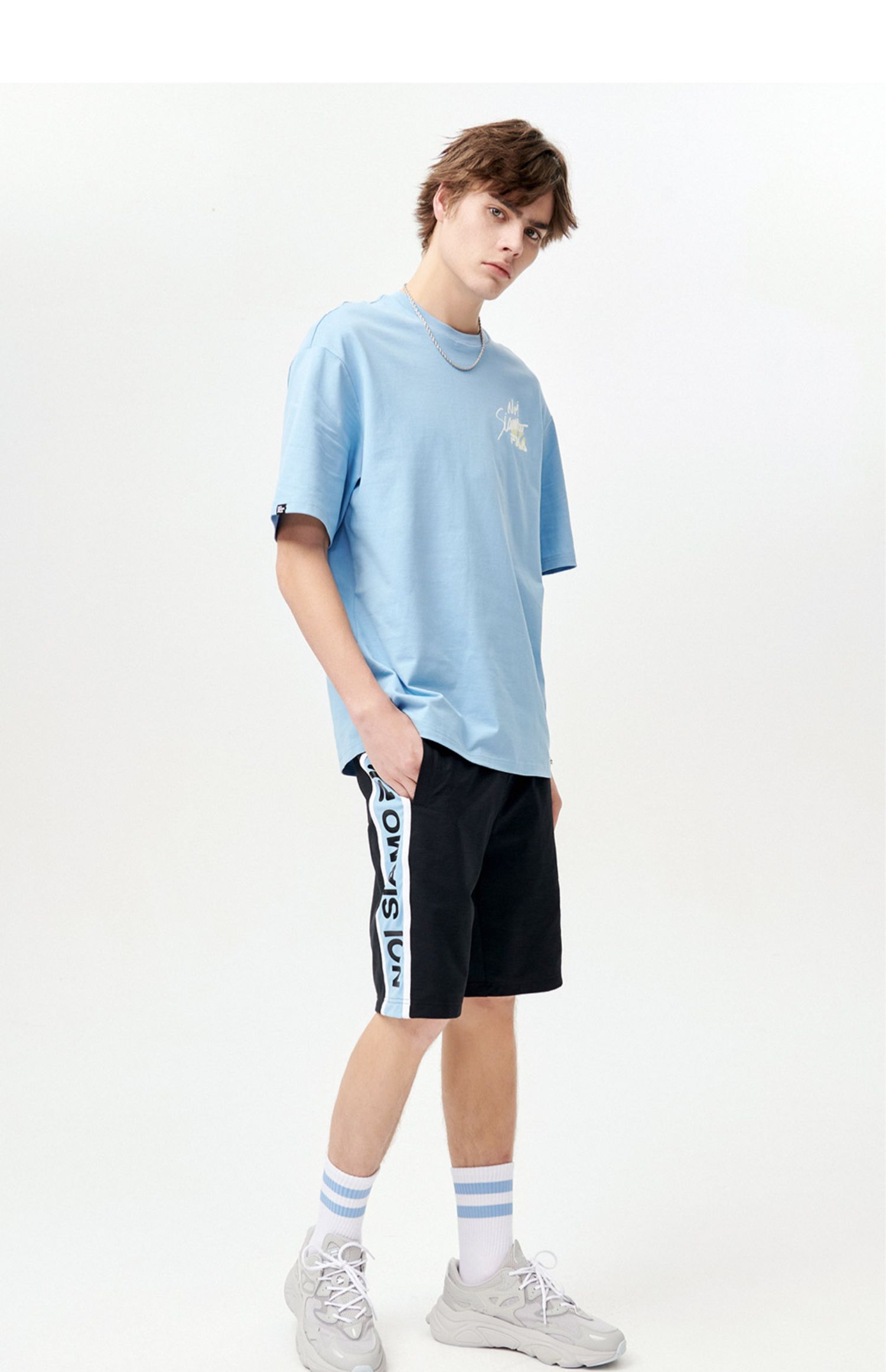 运动服饰 t恤 斐乐(fila) fila fusion 潮牌针织短袖衫2021春夏新款