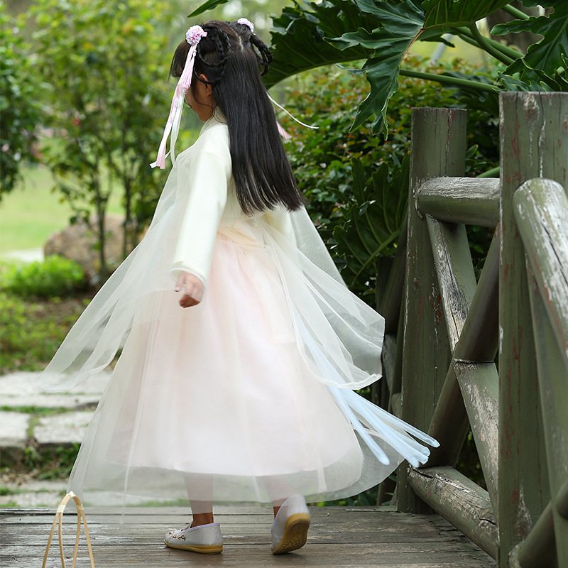 儿童古装汉服女童仙女裙公主表演服装古代小女孩唐装舞蹈服儿童女