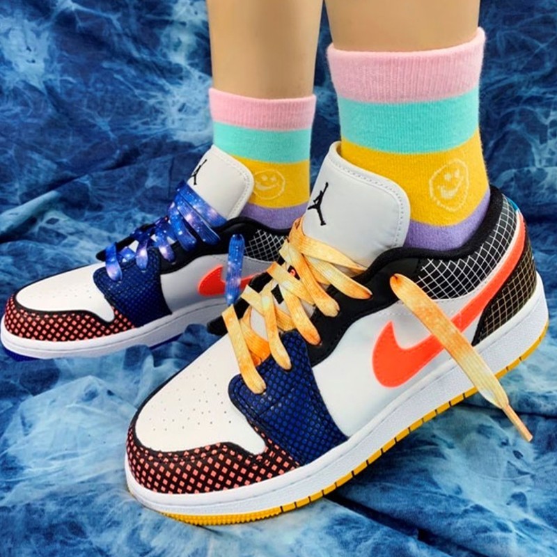nike air jordan 1 low aj1 多彩拼接 鸳鸯 运动鞋 dh