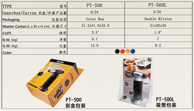 适用于爱烙达iroda喷枪pt-200 pt-500 500l220气体喷火枪 燃气喷枪 pt