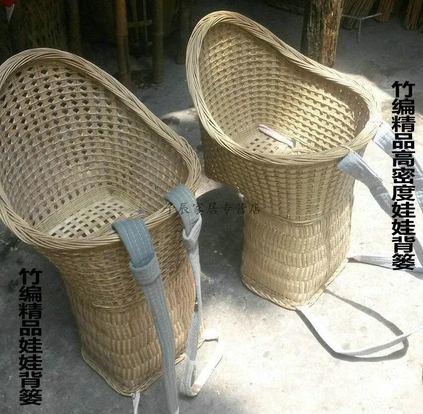 竹编精品编织带背篓 2:竹编产品是纯手工制作,每批会有细微的局部差别