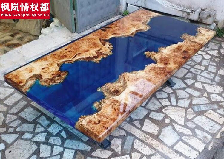 树脂胶桌面超透明水晶ab滴胶手工diy家具河流桌子制作桌面坑洞修补超