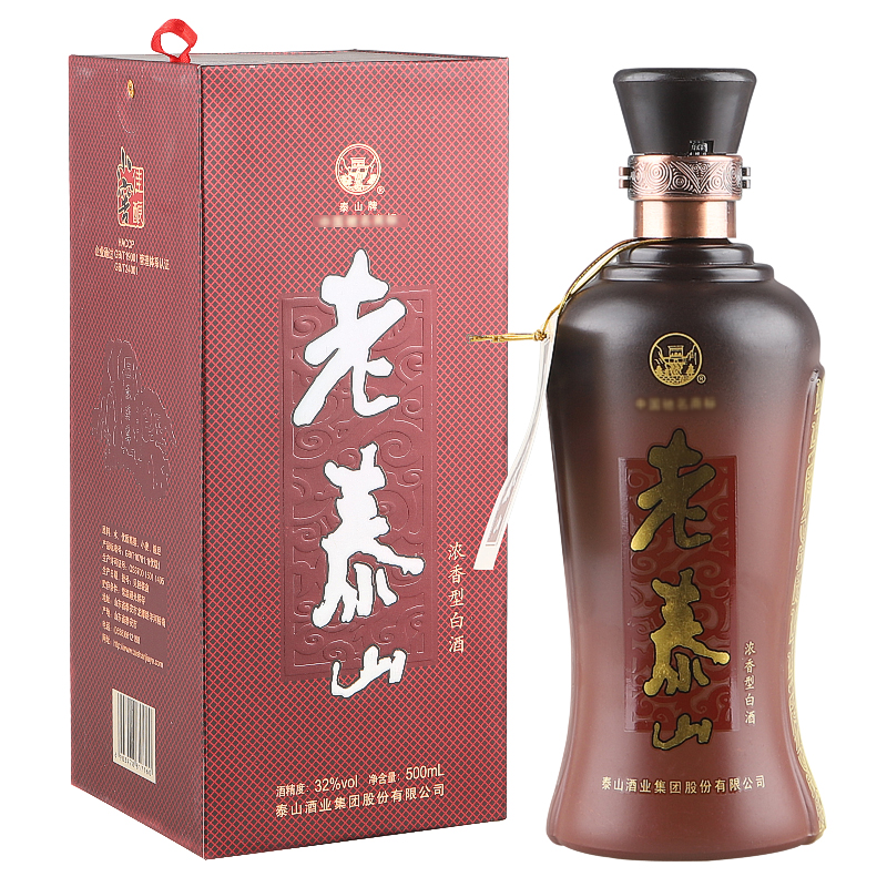 泰山牌浓香型白酒 32度老泰山 2012年老酒 整箱 500ml*6瓶