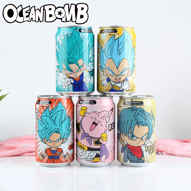 台湾ocean bomb七龙珠联名收藏版水蜜桃水果味气泡水碳酸饮料 七龙珠