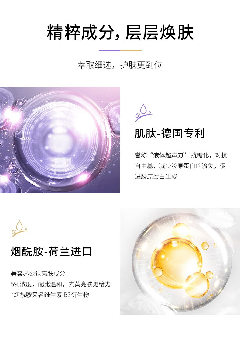 黛兰雪（DYLANSNOW）安瓶爽肤水原液肌肽精华液湿敷水线烟酰胺补水保湿收缩毛孔 烟酰胺+肌肽