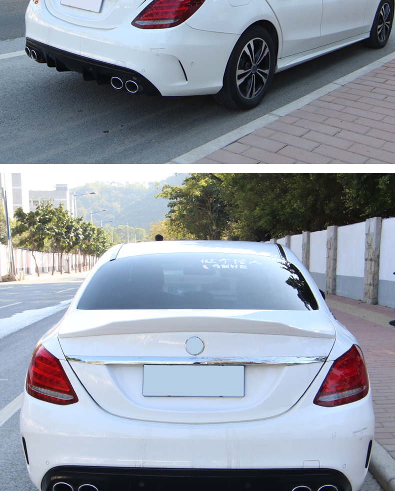 奔驰新c级w205c200lc260lc180lc300l改装psm尾翼顶翼amg尾翼152021款c