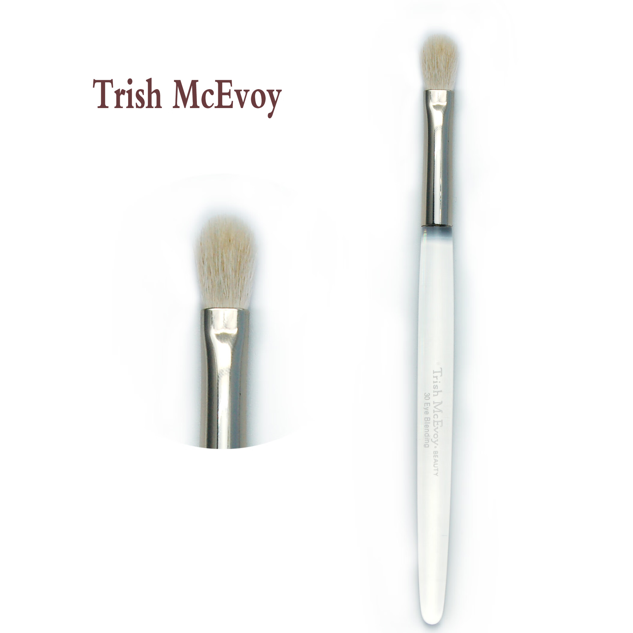 健美创研Trish Mcevoy巨柔软散粉腮红眼部眼影遮瑕化妆刷动物灰鼠羊毛便携 大5号 散粉刷 羊毛