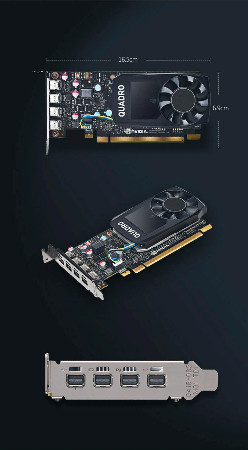 nvidia quadro p620/p1000/p2200/rtx4000建模渲染图形专业独立显卡