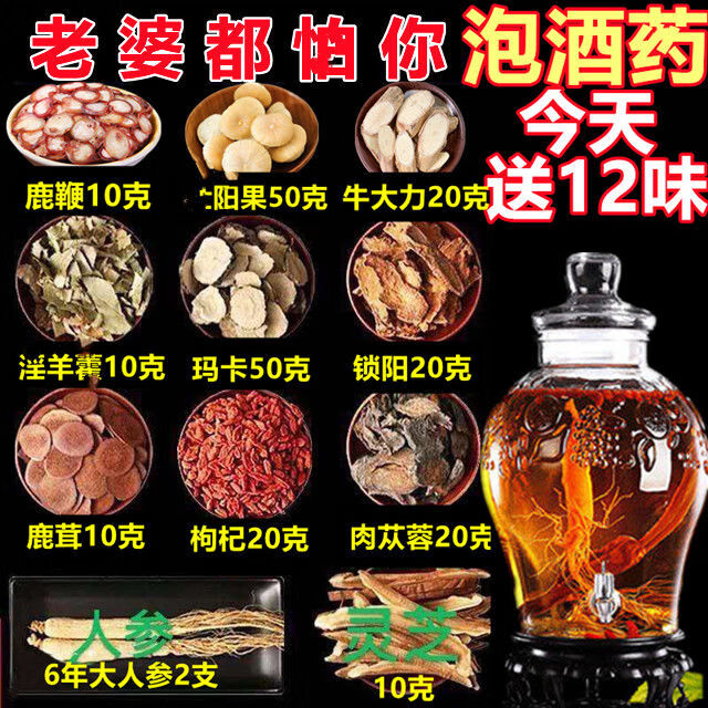 有仁堂泡酒的药材肉苁蓉锁阳淫羊藿鹿茸鹿鞭泡酒药男性肾泡酒料年货