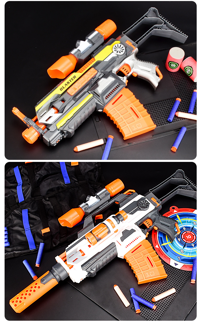 儿童玩具枪m416电动连发软弹枪吸盘软弹枪吃鸡3-5-10岁男孩女孩生日