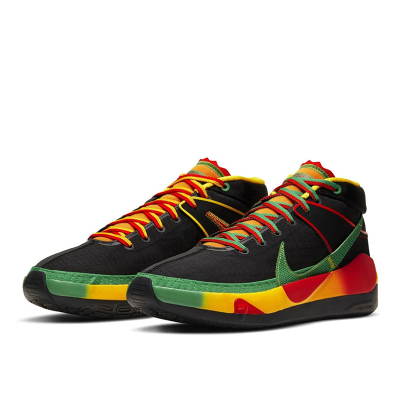 nike耐克男鞋zoom杜兰特13代黑白配色气垫实战篮球鞋da4318100蓝红黄