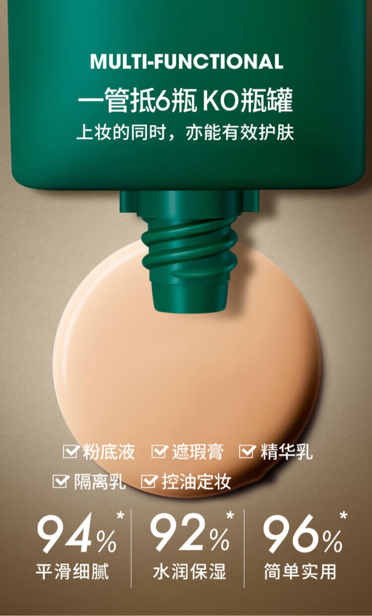 SHAKEUP COSMETICS男士素颜BB霜眼部提亮遮瑕膏痘印痘坑男生懒人粉底液化妆品 【自然色】男士素颜BB霜50ml