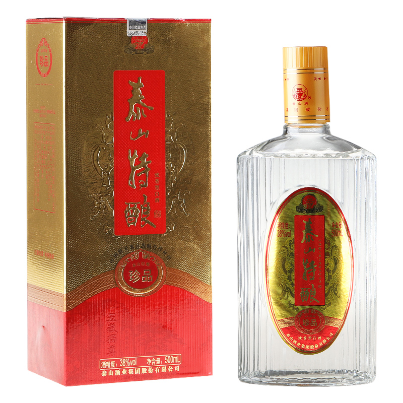 泰山牌白酒泰山特酿珍品38度浓香型白酒整箱500ml6瓶