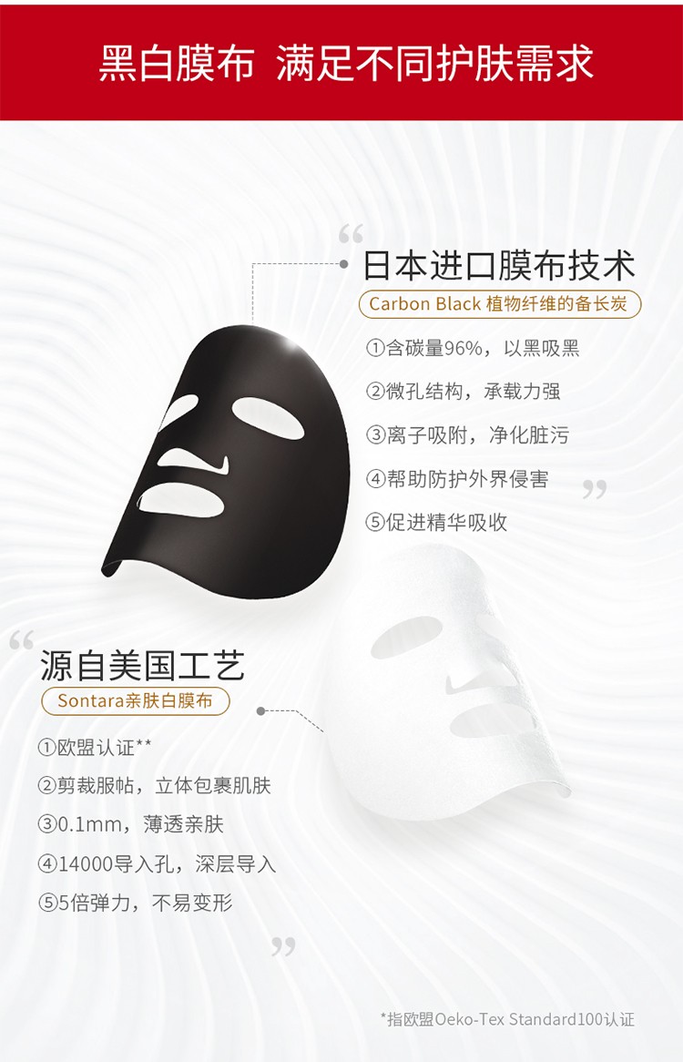 韩束（KanS） 护肤品面膜玻尿酸男女深层补水保湿滋养舒缓晒后修护黑面膜 水库面膜30片