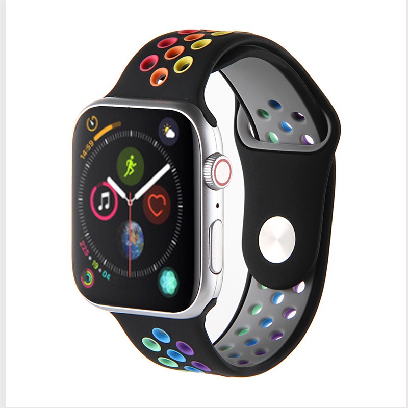 苹果手表表带iwatch7表带applewatch7se65432代运动型硅胶表带宝石绿