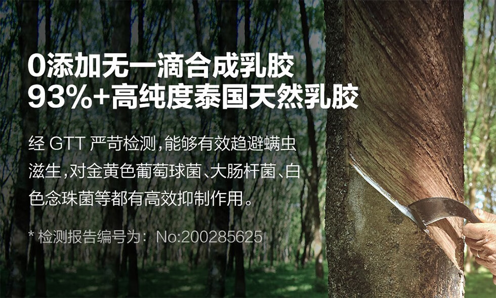 8H乳胶枕 小米天然乳胶枕头Z1s双枕套 成人护颈枕芯 混灰色 单只装