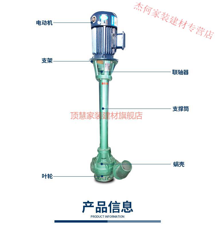 泥浆泵立式污水泵三相带铰刀加长杆泵清淤化粪池排污泵鱼塘抽粪泵全套