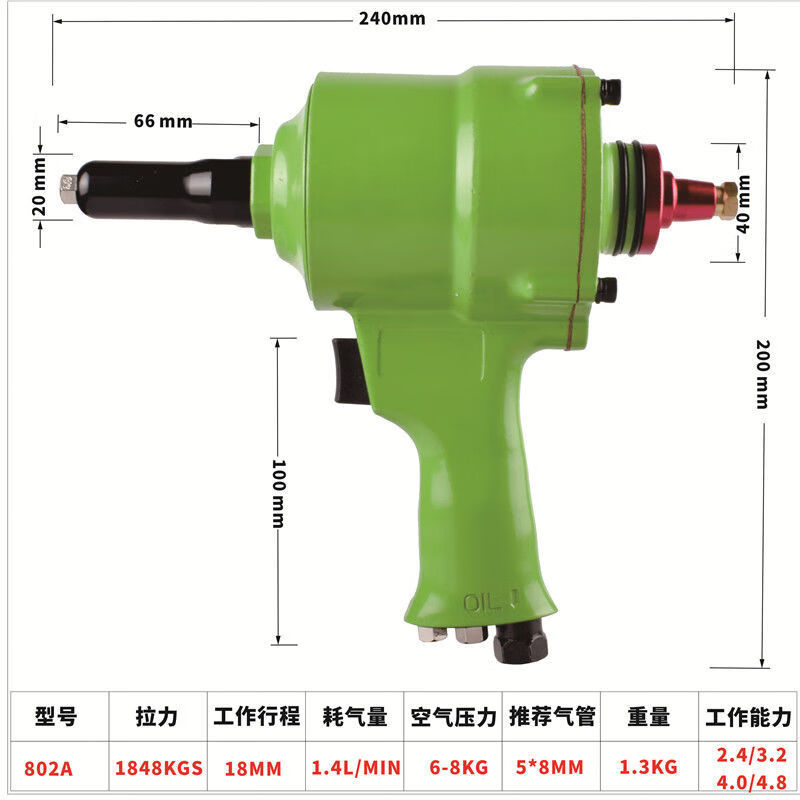 式气动铆钉枪拉钉枪铆钉钳风动工业级拉铆枪全自动卯枪 802b加强型