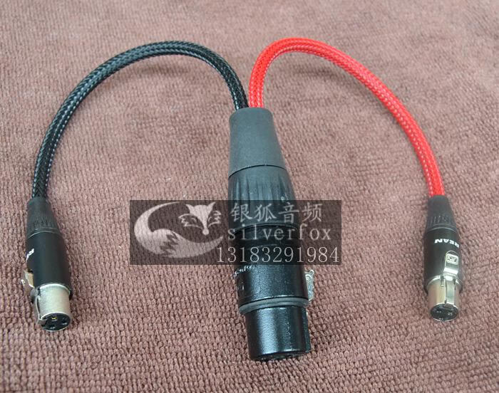 谷津ha2迷你xlrmini双卡侬转4四芯卡农耳机转接平衡输出线转换线1米