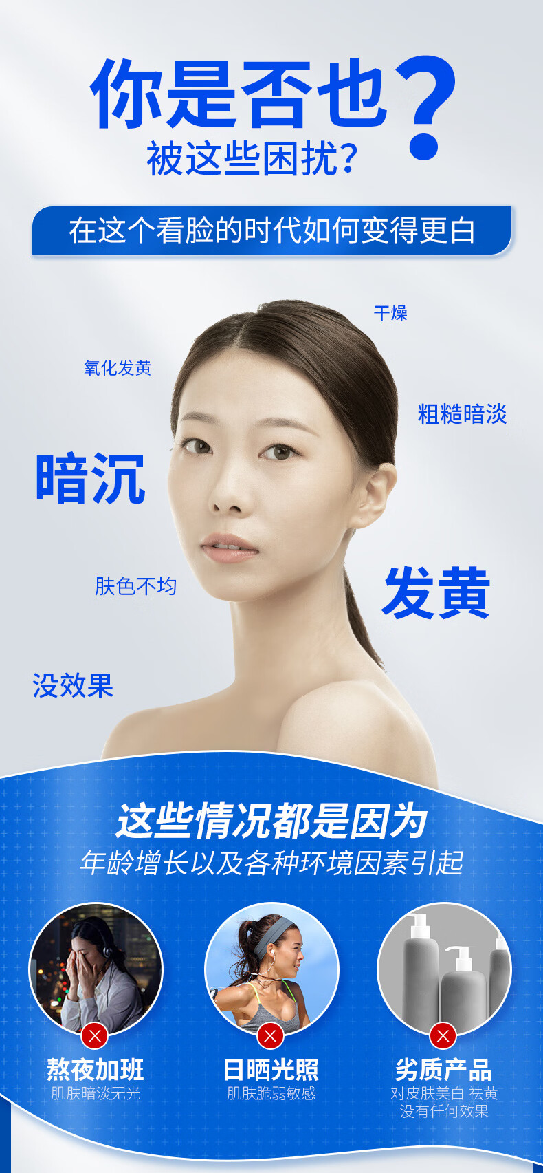 娅芝 美白洗面奶220g烟酰胺氨基酸保湿控油提亮肤色收缩毛孔祛痘除螨虫男女士温和泡沫洁面乳 3瓶（今日下单到手3瓶）