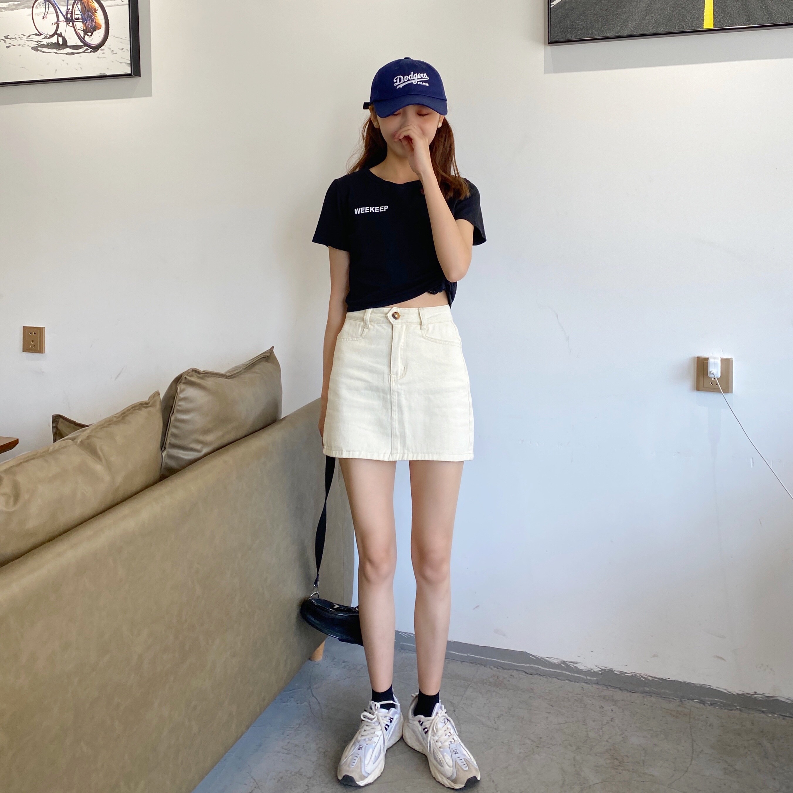 【时尚百搭】150小个子包臀牛仔超短裙女夏装穿搭高腰xs小码a字半身显