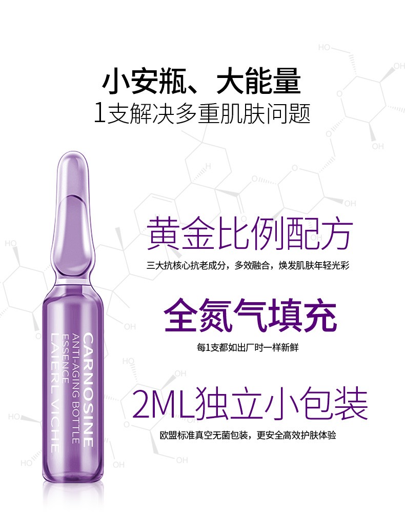 LLV 肌肽烟酰胺小安瓶精华液原液女抗皱淡化细纹收缩毛孔紧致抬头纹法令纹玻尿酸补水保湿A 【尊享装】肌肽青春28支/盒299（立省177）