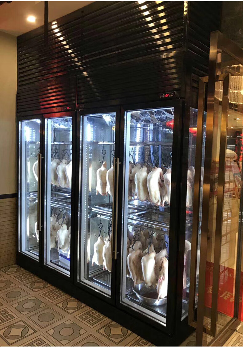 北京烤鸭晾鸭柜烧腊晾胚冰柜冷藏风干保湿挂鸭展示柜牛肉排酸冷柜双门