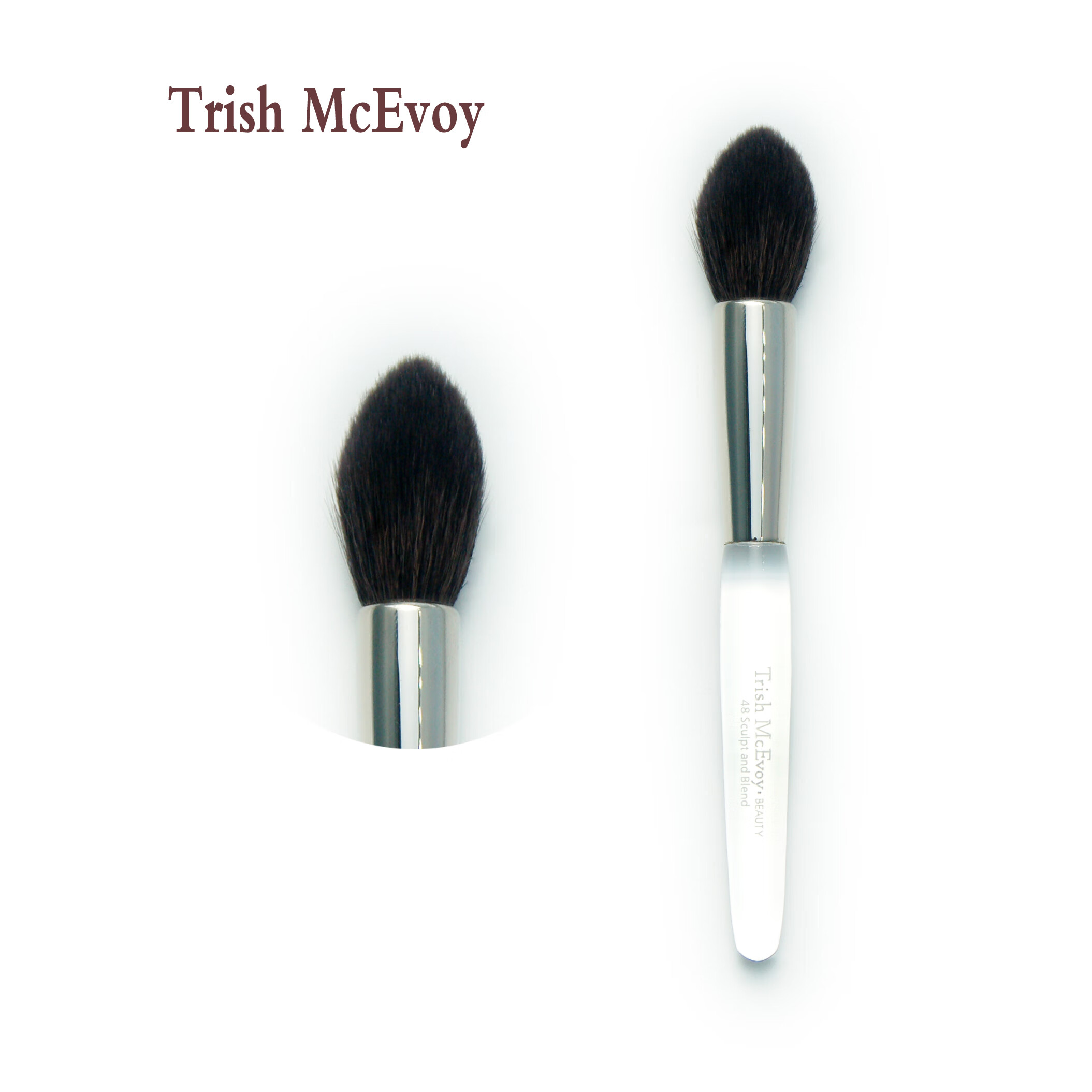 健美创研Trish Mcevoy巨柔软散粉腮红眼部眼影遮瑕化妆刷动物灰鼠羊毛便携 大5号 散粉刷 羊毛