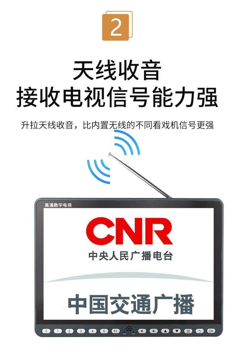 自带天线地面波dtmb移动电视老人迷你便携袖珍小电视机高清18寸天线