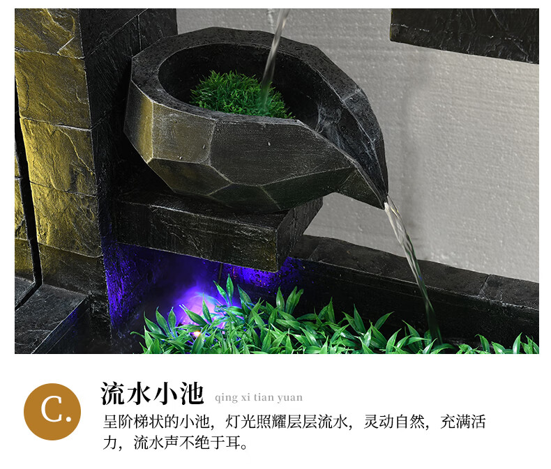 幕墙定制欧式流水墙流水屏风摆件大型水幕墙流水喷泉花园庭院景观装饰