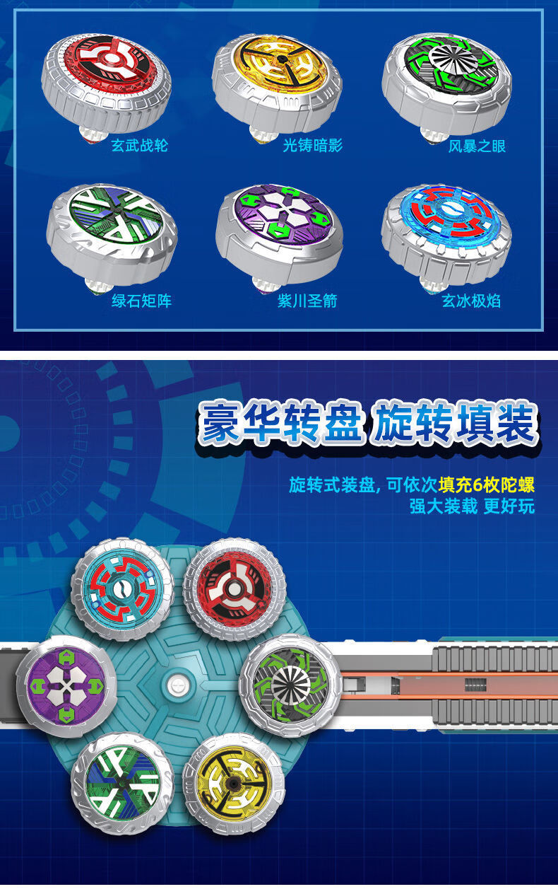 陀螺玩具升级版战斗魔幻陀螺儿童男孩3-6岁7-8陀螺枪坨螺 新款魔幻