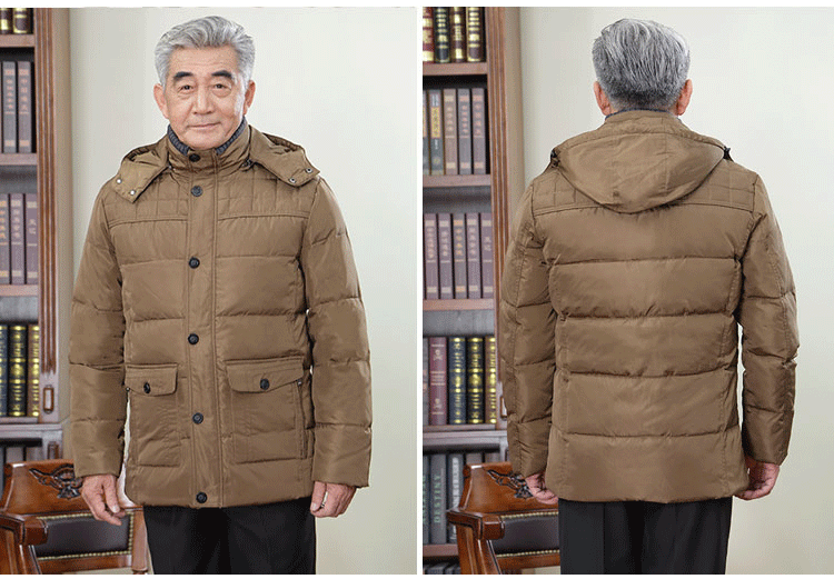 雅鹿老年人羽绒服男60-70-80岁爷爷加厚中年人40-50岁