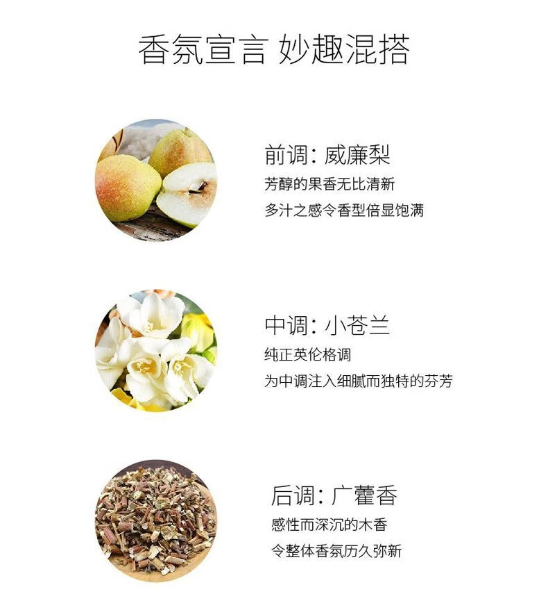 淮夏【海外保税】英国梨与小苍兰心动挚爱男女士持久100mL情人节礼物 蓝风铃100ML