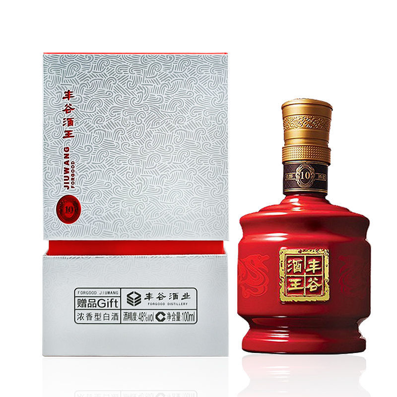 丰谷酒业 丰谷酒王10浓香型白酒 品鉴酒 48度盒装100ml*1