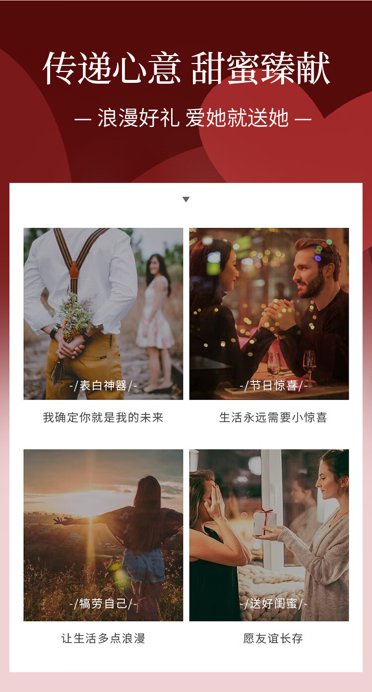 I&U跳动的心银项链女新年情人节礼物送女生女朋友老婆生日礼物女银饰 跳动的心项链【托帕石】