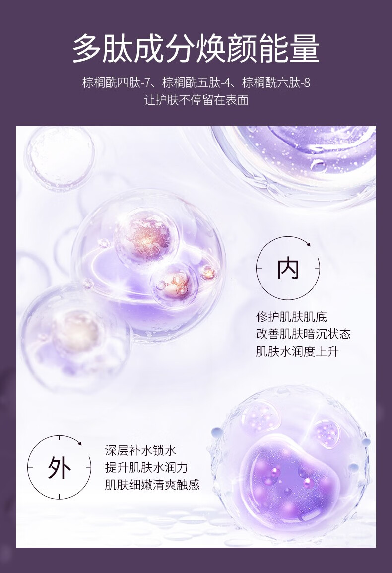 谜草集花青素多肽补水七件套保湿滋润锁水夏季护肤化妆品套装 花青素多肽补水七件套