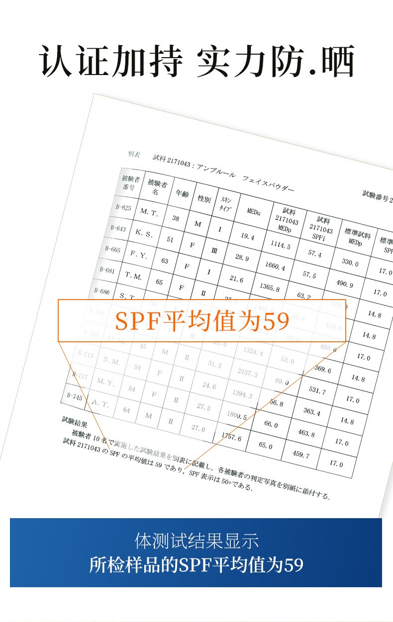 AMPLEUR 高倍防晒定妆粉饼SPF50+/PA+++持久定妆防晒粉饼控油10g 防晒粉饼 10g