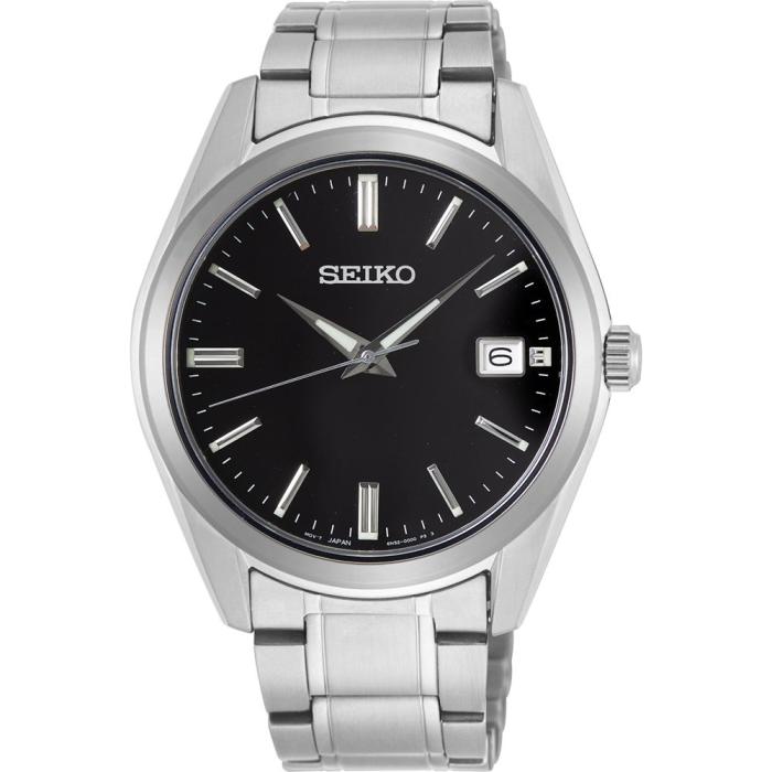 精工(seiko)男士手表三针石英100米防水不锈钢手链腕表40.