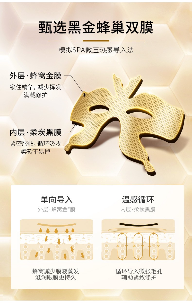 Drve  虾青素柔嫩抚纹眼膜贴 淡黑眼圈眼袋鱼尾纹熬夜淡细纹眼部护理 10片/盒