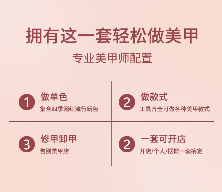 恩妮诗美甲新手初学者套装专业做指甲油胶家用全套工具烤灯开店用一整套 【新手3】选8色（入门推荐）